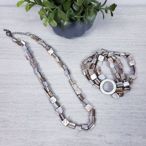 Premier Designs Sandstone Necklace and Bracelet